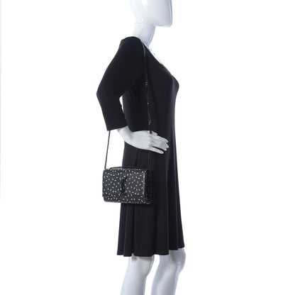 Saint Laurent Grain De Poudre Small Monogram Kate Satchel Black White 2 of 11