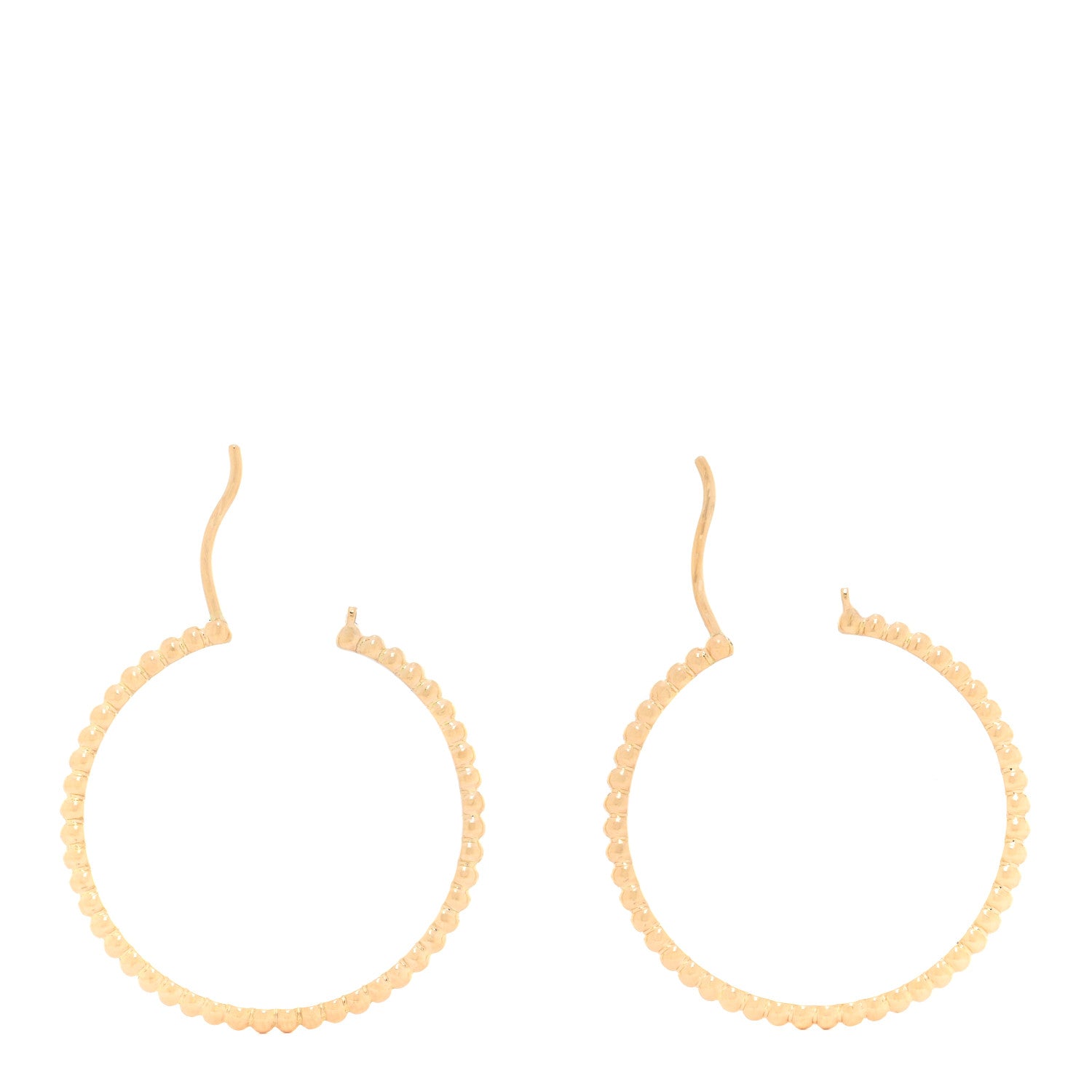 Van Cleef & Arpels 18K Yellow Gold Small Perlee Hoop Earrings 3 of 4