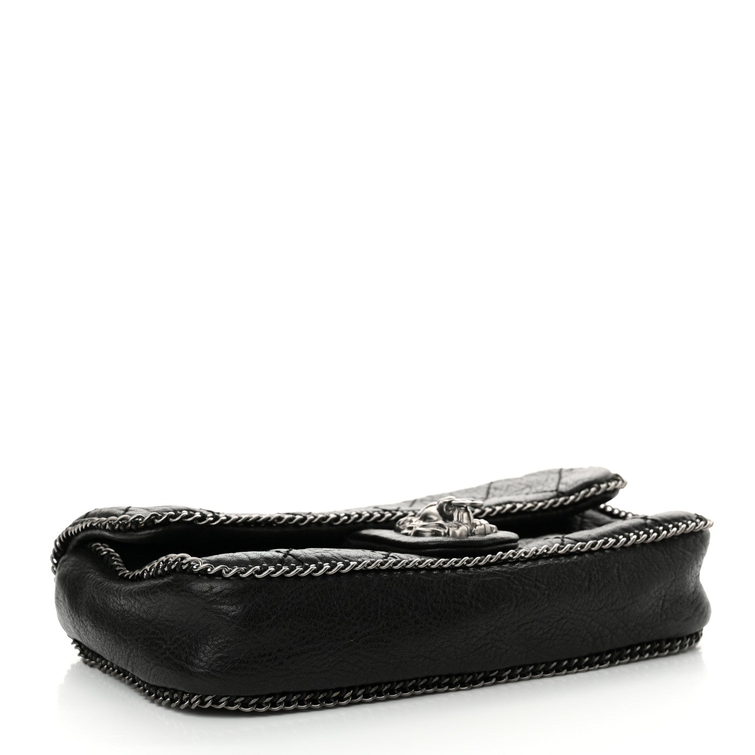 Chanel Distressed Lambskin Medium Leo Lion Flap Black 4 of 12