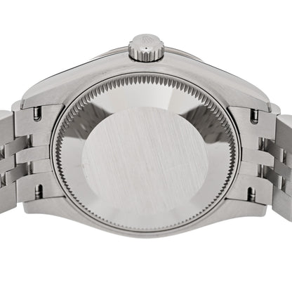 Rolex Stainless Steel 18K White Gold Diamond 31mm Oyster Perpetual Datejust Watch Aubergine Roman 278274 4 of 5