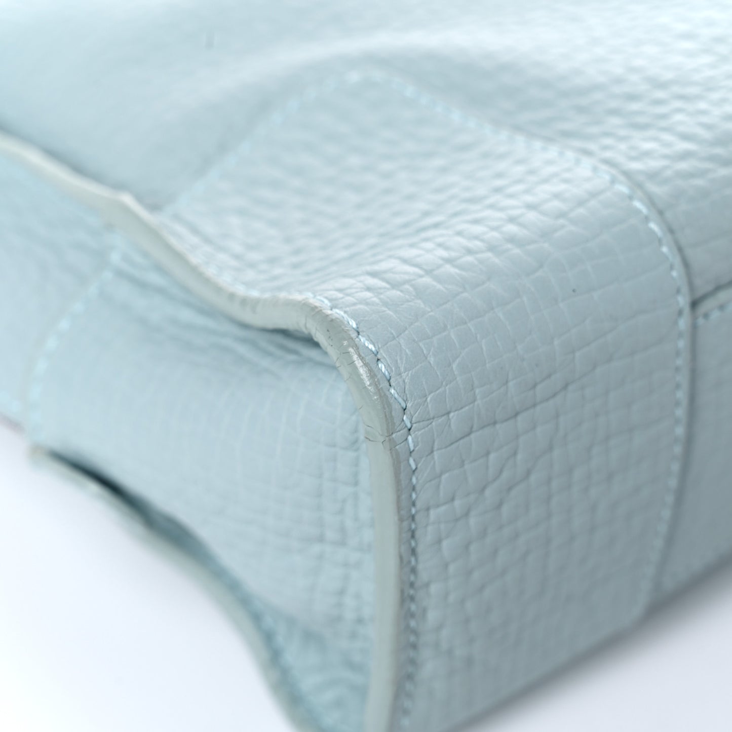 Calfskin Top Handle Bag Light Blue