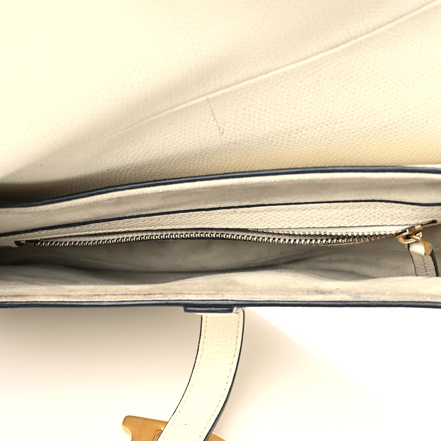 Christian Dior Grained Calfskin Mini Saddle Bag White 5 of 17
