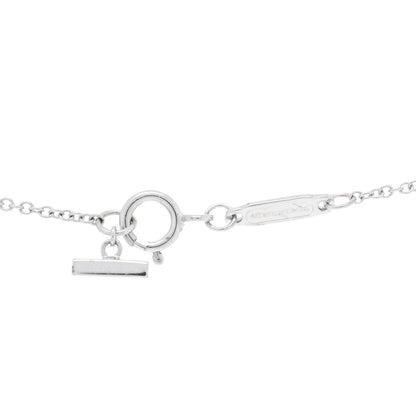 Tiffany 18K White Gold Small T Smile Pendant Necklace 4 of 5