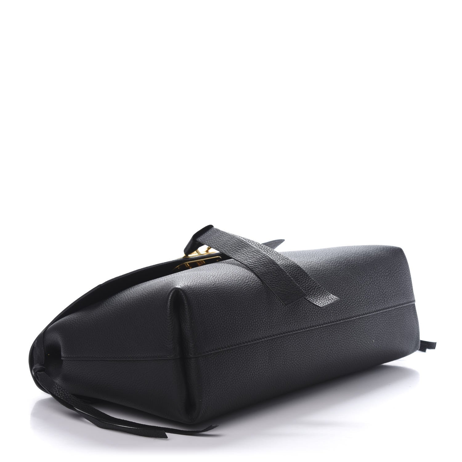Valentino Garavani Pebbled Calfskin Large VRing Chain Shoulder Bag Black 4 of 11