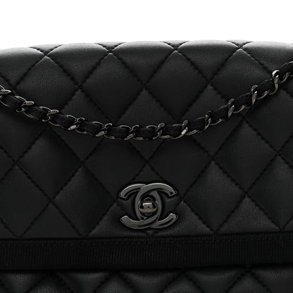 Chanel Lambskin Grosgrain Quilted Flap Black 8 of 11