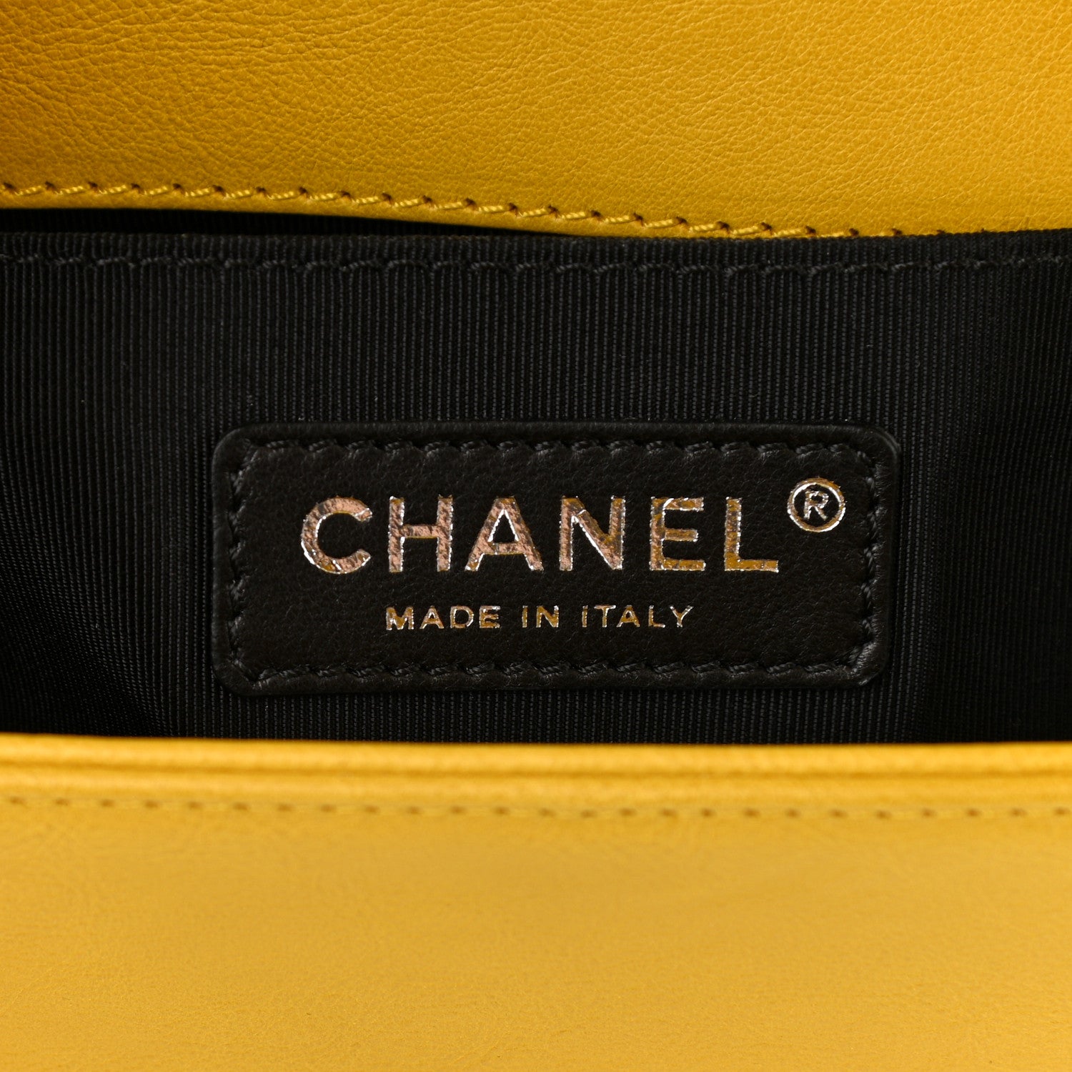 Chanel Calfskin Quilted Medium Boy Flap Yellow 6 of 10
