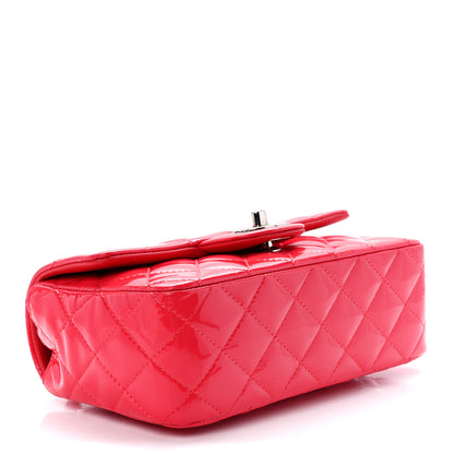 Chanel Patent Calfskin Quilted Mini Rectangular Flap Coral 4 of 12