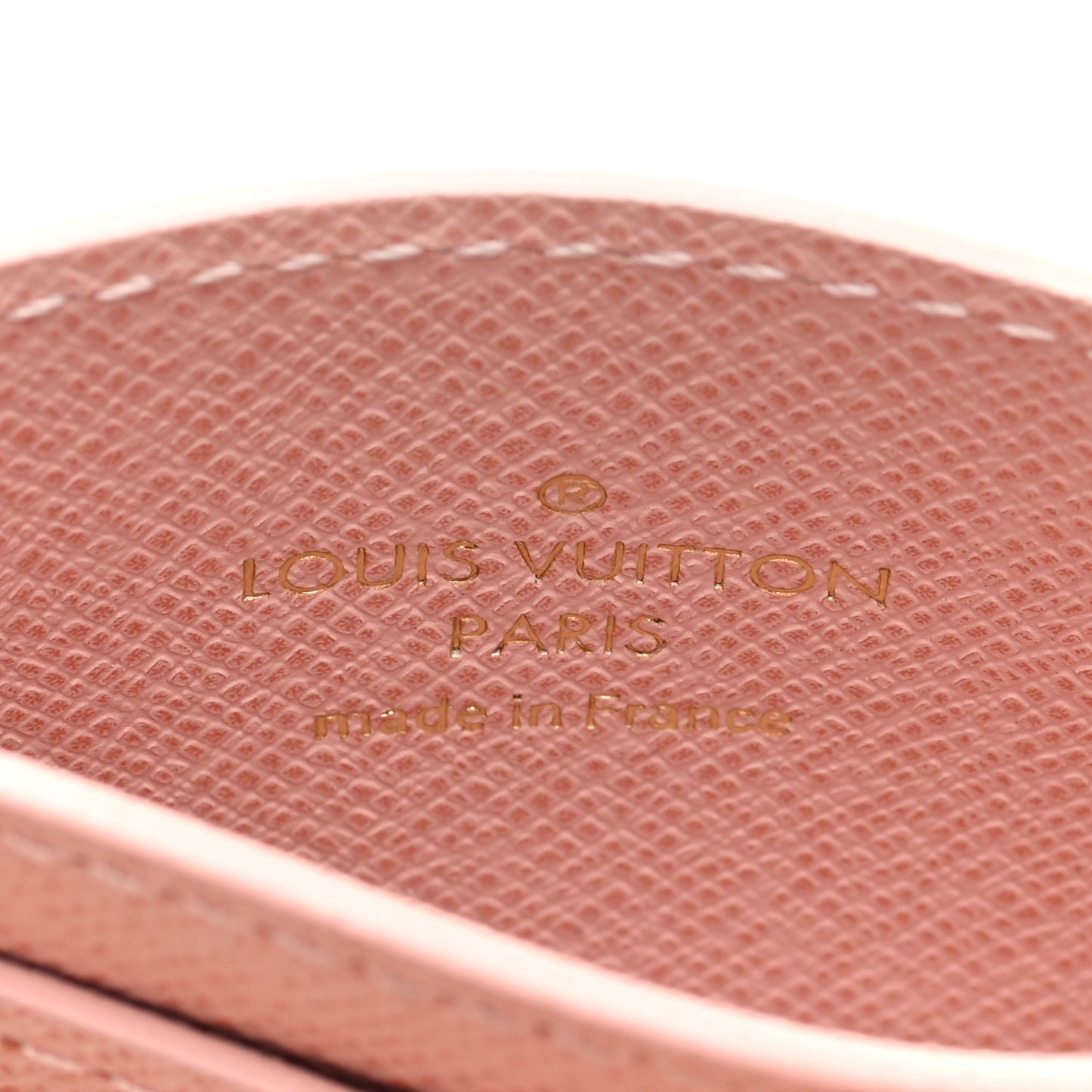 Monogram LV Charms Card Holder Rose Ballerine