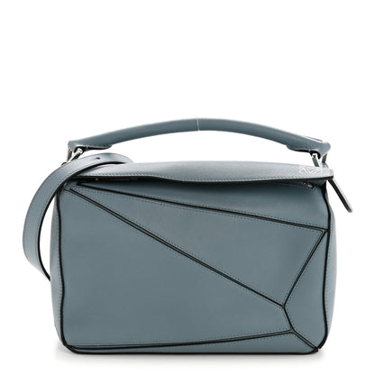 Loewe Calfskin Small Puzzle Bag Stone Blue 1 of 12