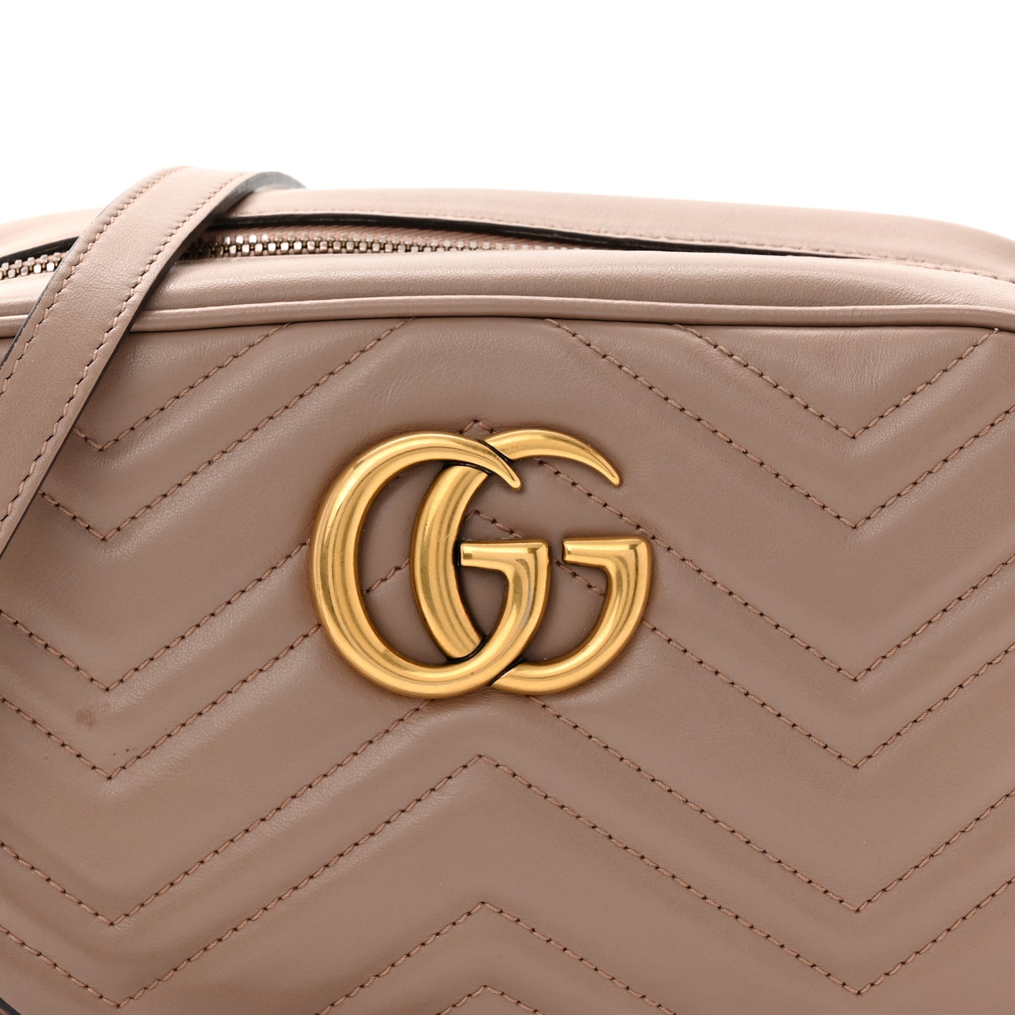 Calfskin Matelasse Small GG Marmont Chain Shoulder Bag Porcelain Rose