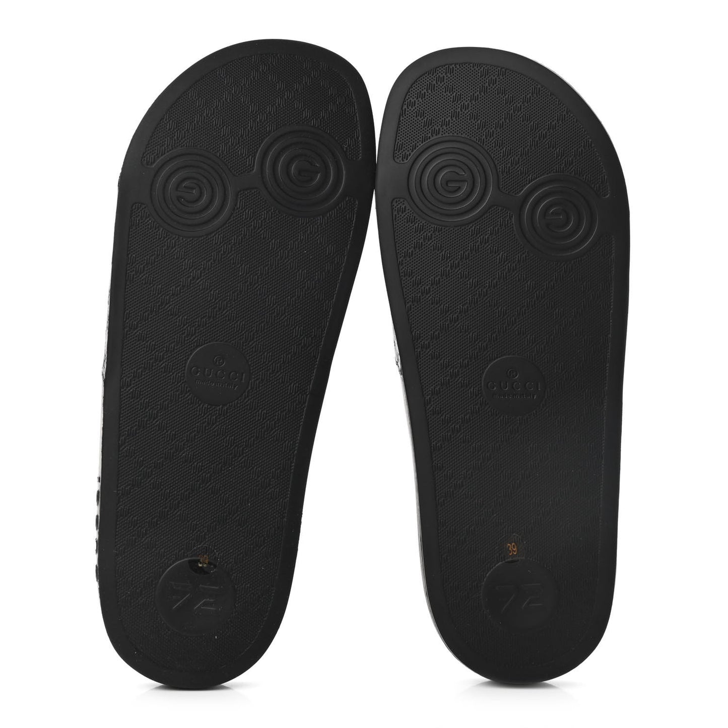 Microguccissima Slide Sandals 39 Black