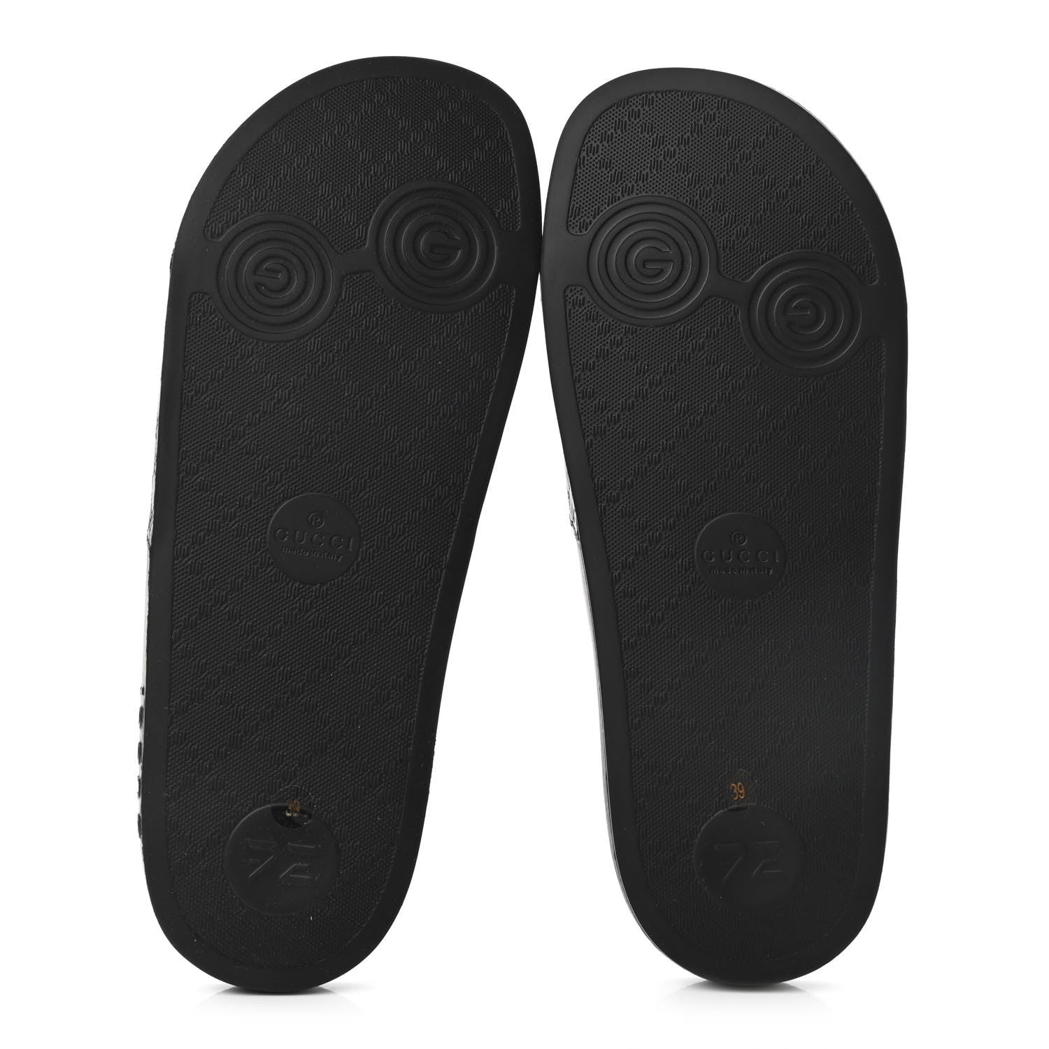Gucci Microguccissima Slide Sandals 39 Black 5 of 8