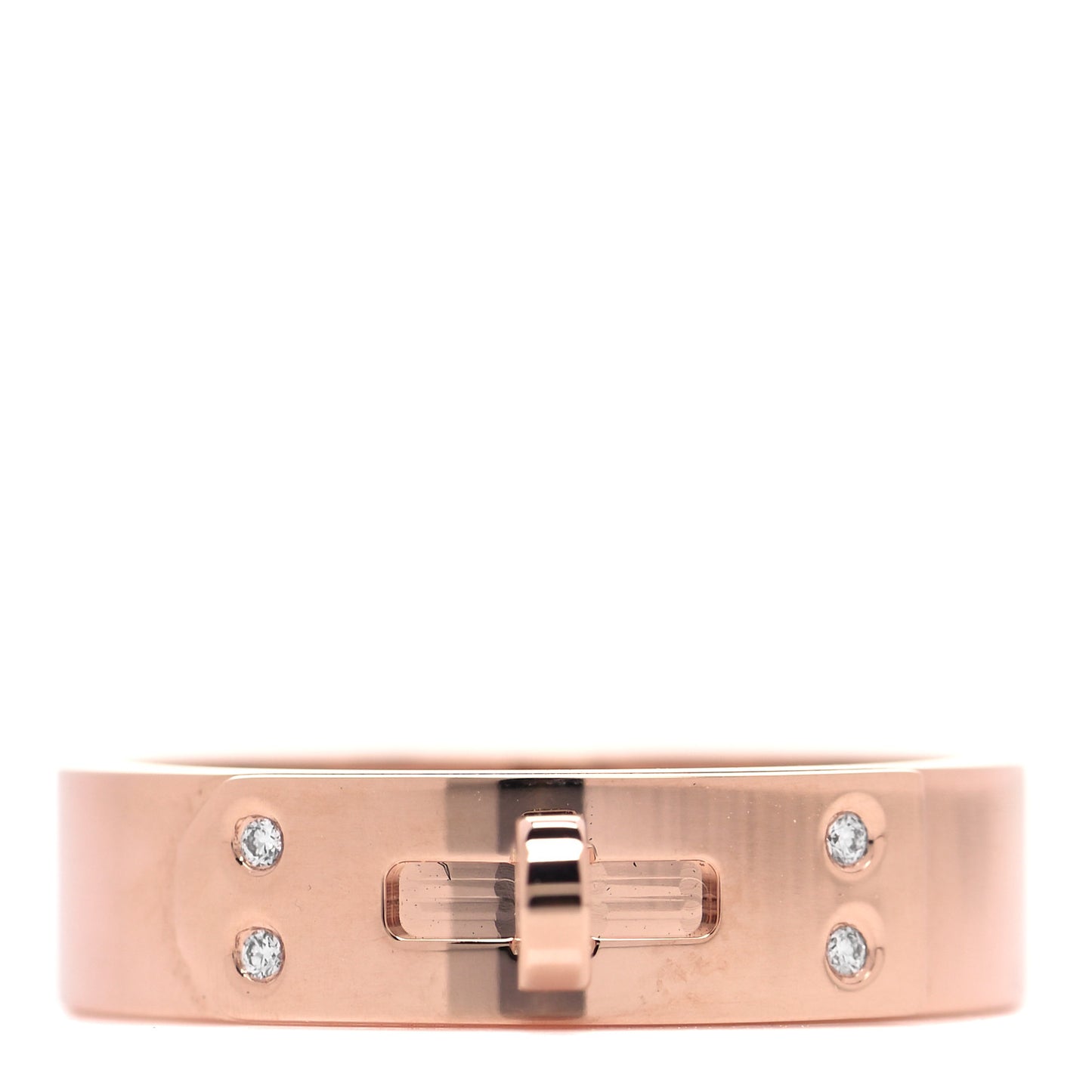 18K Rose Gold Diamond PM Kelly Ring 54 6.75