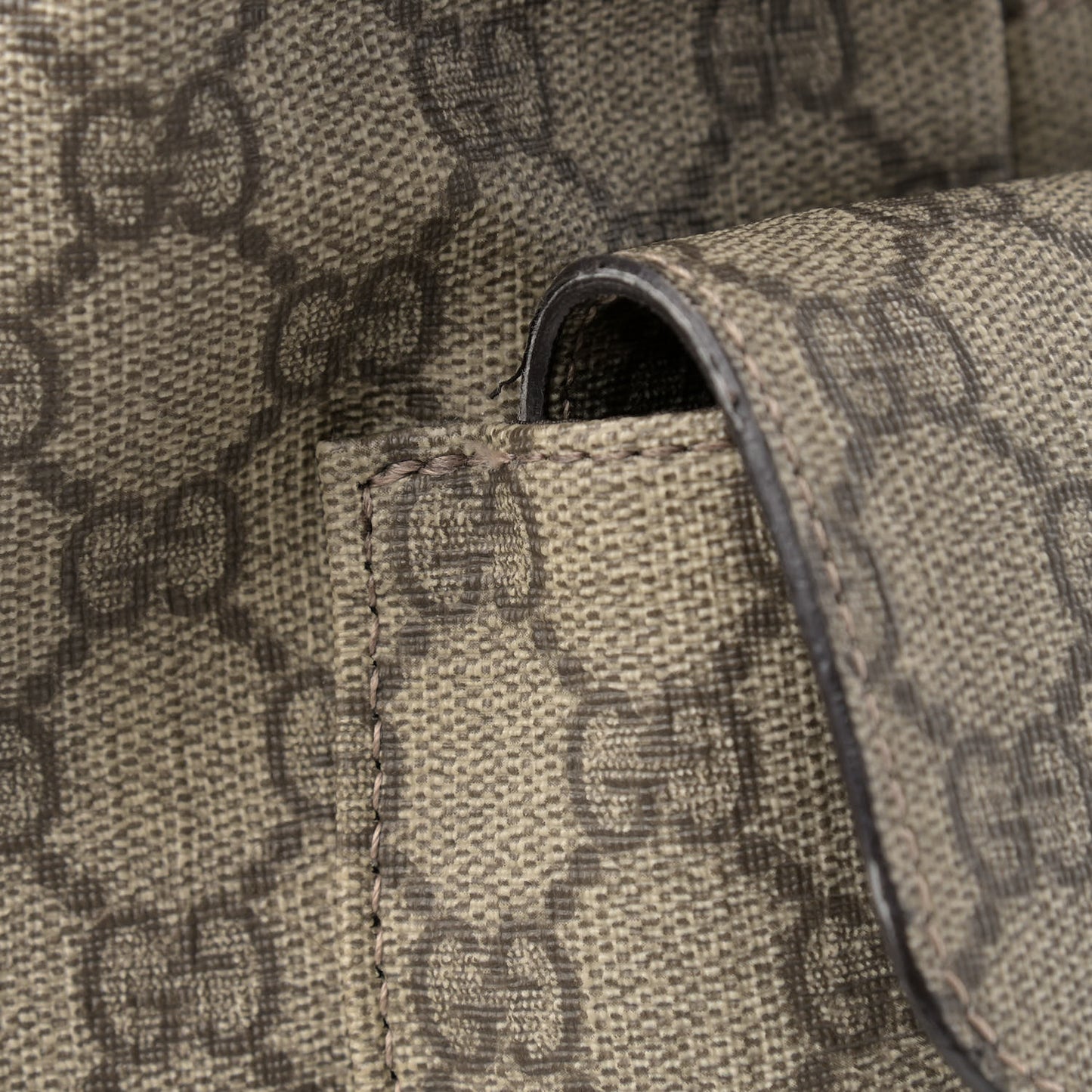 GG Plus Monogram Messenger Diaper Bag Dark Brown