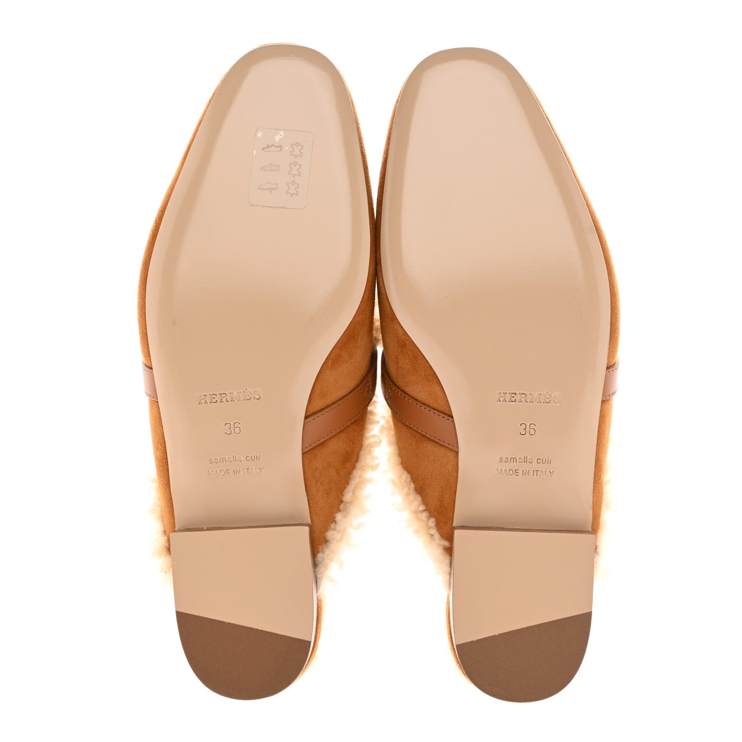 Suede Goatskin Calfskin Woolskin Oz Mules 36 Naturel