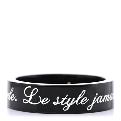 Chanel Resin La Mode Se Demode Bangle Bracelet Black 1 of 4