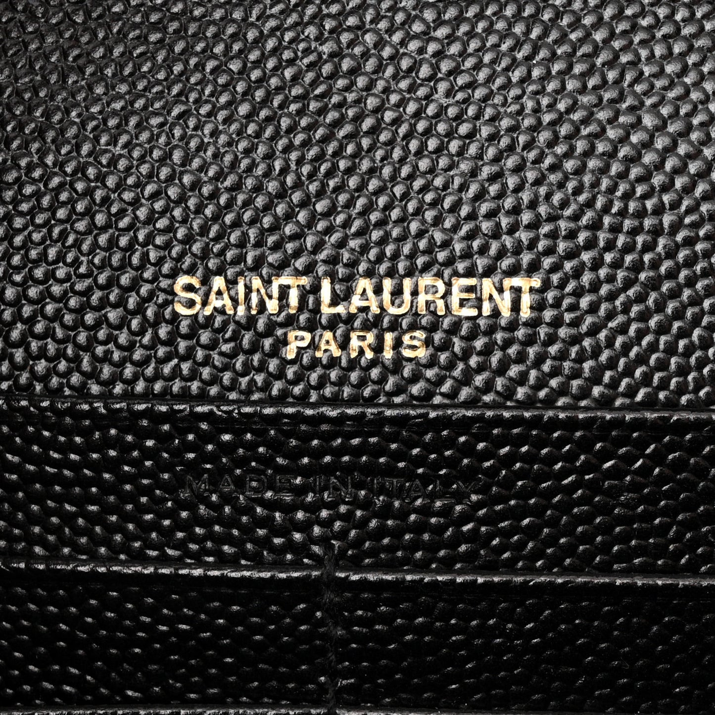 Grain De Poudre Matelasse Chevron Monogram Chain Wallet Black