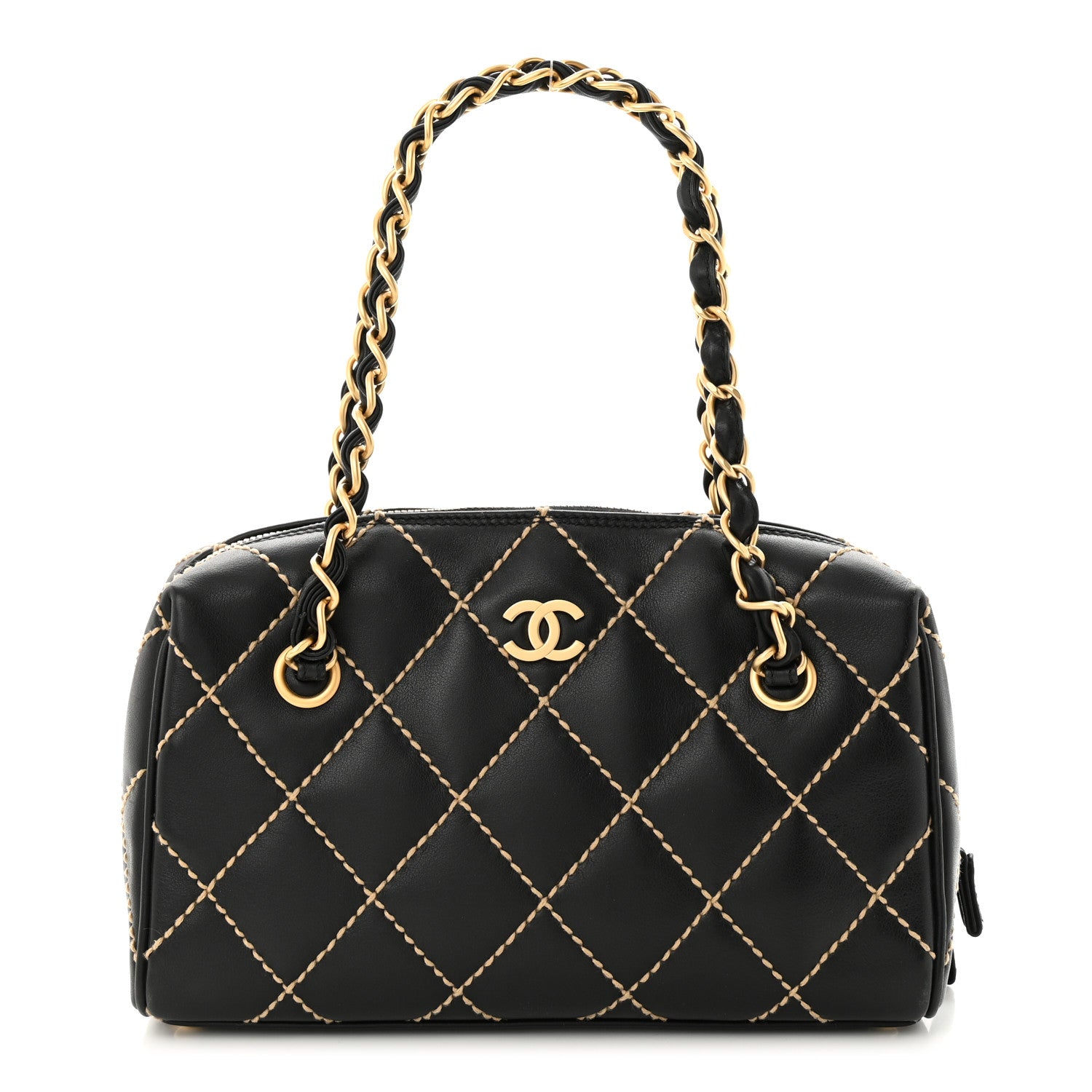 Chanel Calfskin Wild Stitch Chain Bag Black 1 of 10