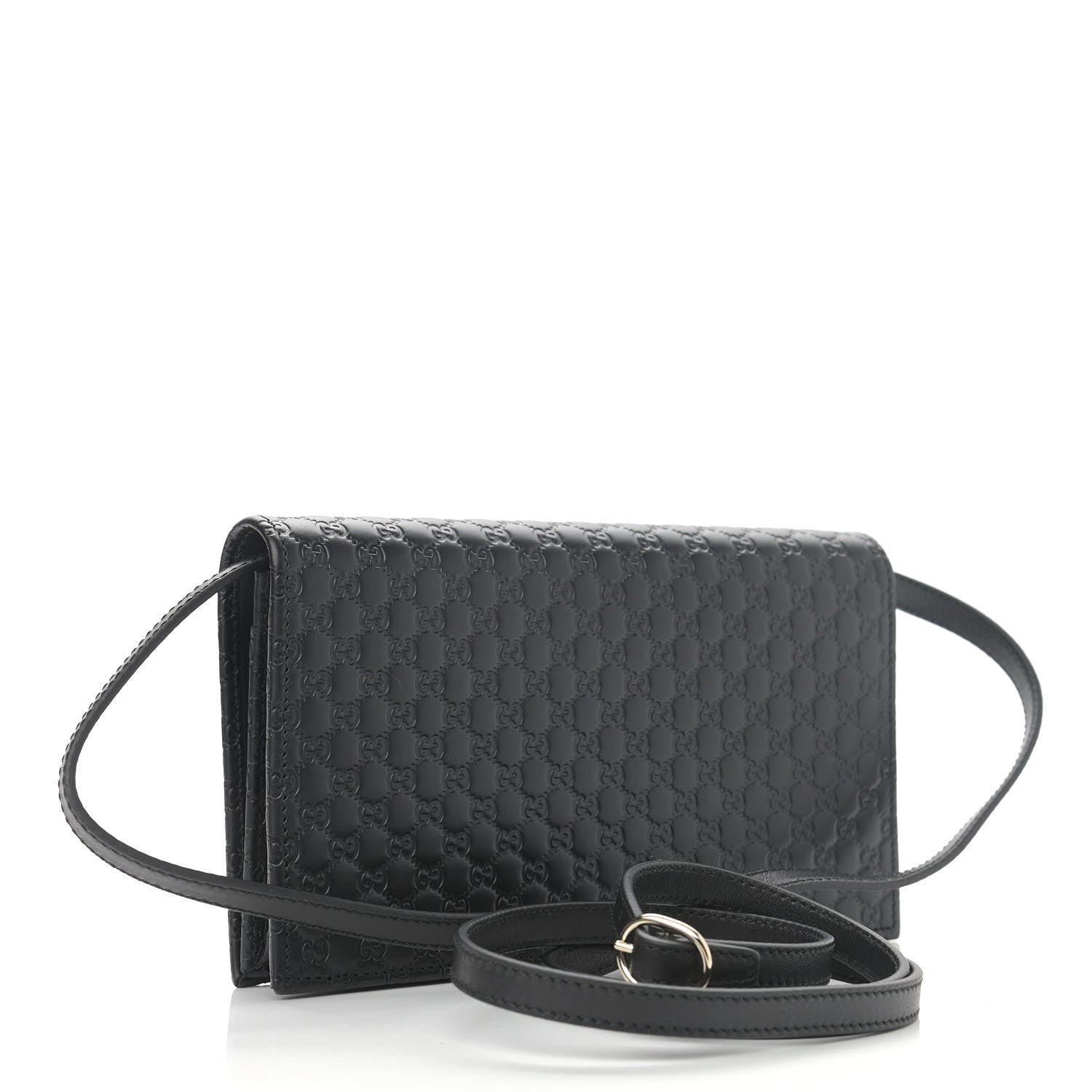 Gucci Microguccissima Crossbody Wallet Black 3 of 10