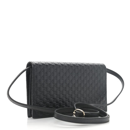 Gucci Microguccissima Crossbody Wallet Black 3 of 10