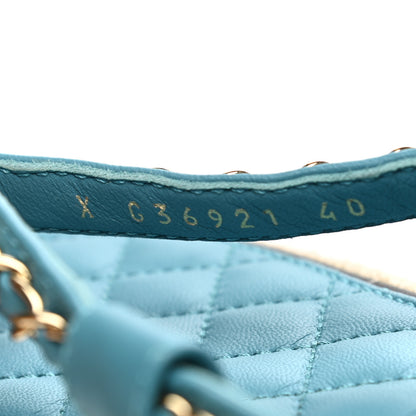 Chanel Lambskin Chain CC Thong Espadrille Sandals 40 Blue 8 of 9