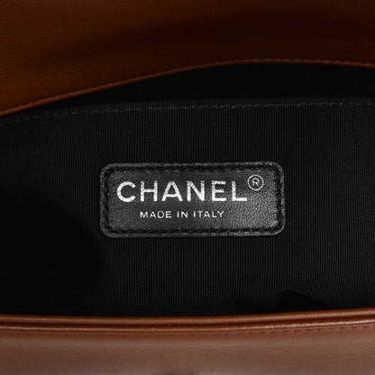 Chanel Calfskin Embossed Medium Cordoba Boy Flap Brown 6 of 7
