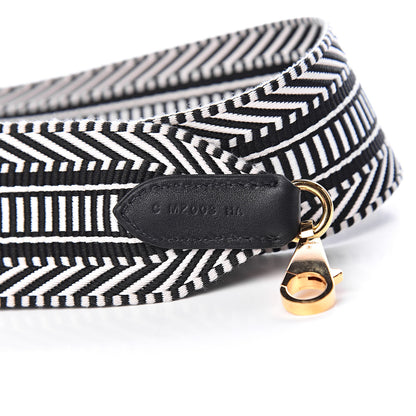 Hermes Toile Swift 50mm Sangle Cavale Shoulder Strap Black Ecru 4 of 4