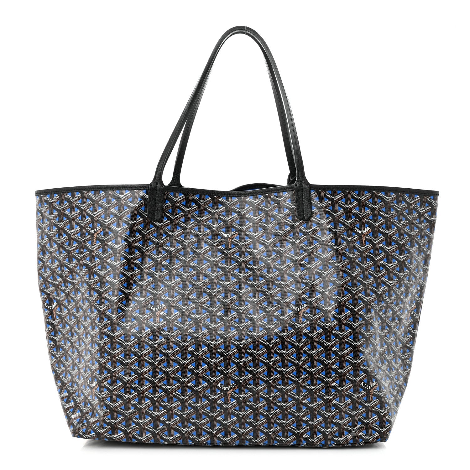 Goyard Goyardine Saint Louis Claire Voie GM Black Sky Blue 1 of 9