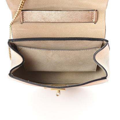 Chloe Metallic Goatskin Drew Shoulder Bag Abstract Gold 4 of 8