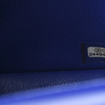 Chanel Lambskin Chevron Quilted Mini Rectangular Flap Blue 9 of 11