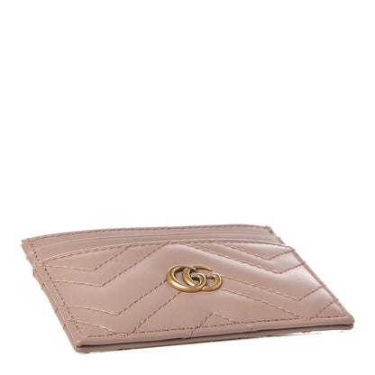 Gucci Calfskin Matelasse GG Marmont Card Holder Perfect Pink 4 of 7
