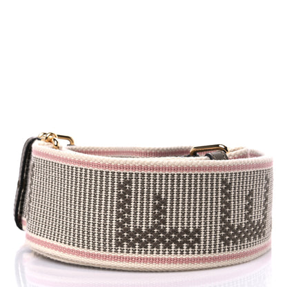 Fendi Cannete Ribbon Poly Vitello King Logo Adjustable Strap You Pergamena Acquerello Tartufo 2 of 5