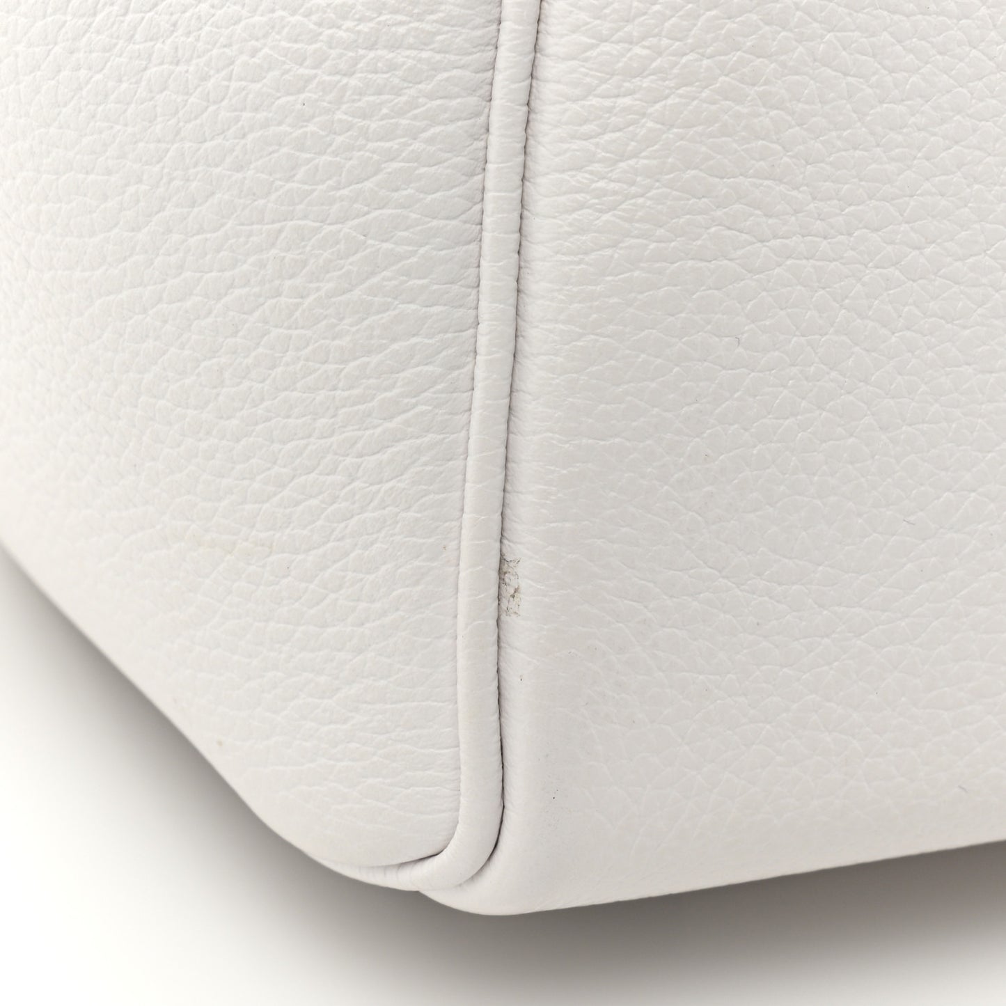 Grained Calfskin Small La Medusa Top Handle Bag White