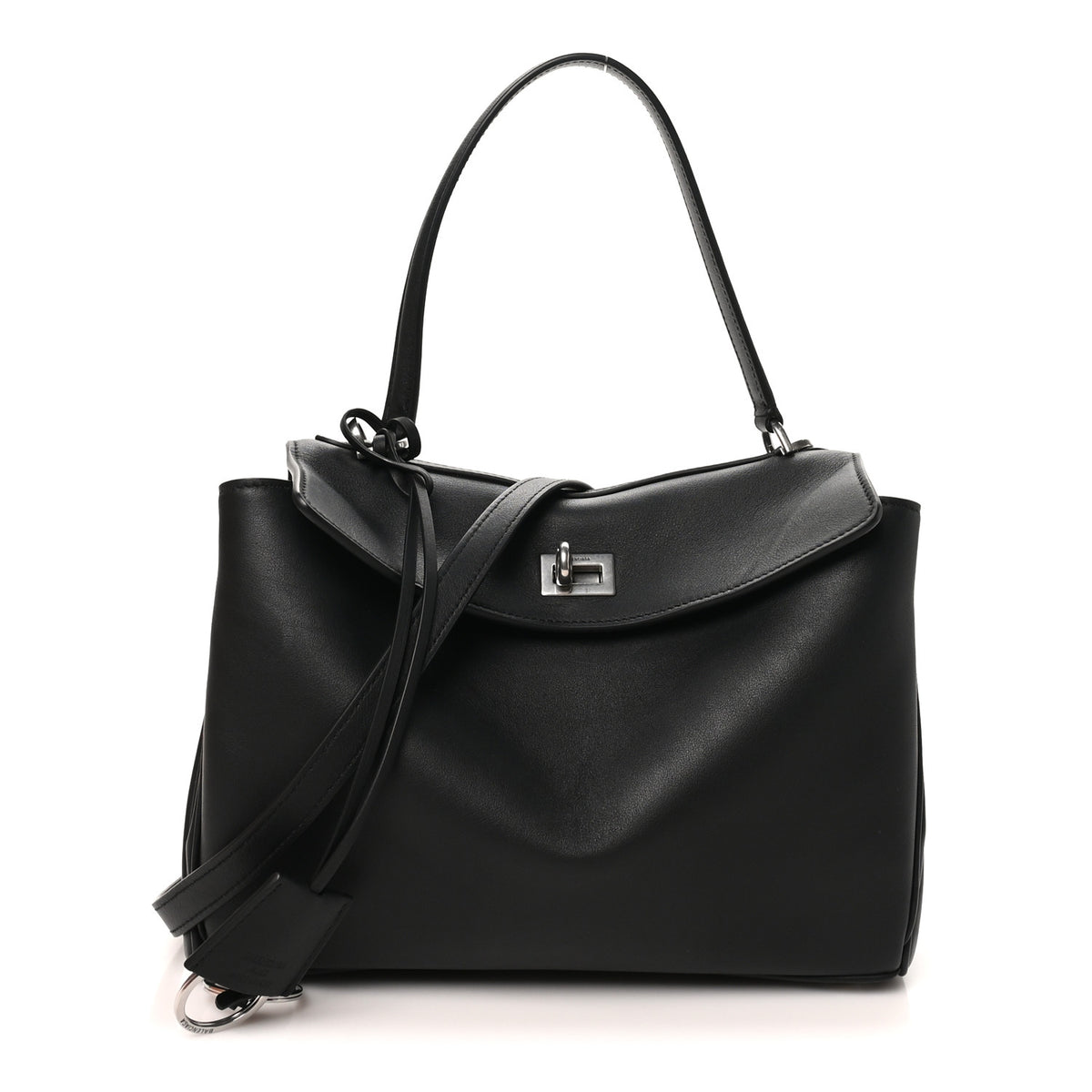 Balenciaga Natural Smooth Calfskin Small Rodeo Top Handle Handbag Black 1 of 10