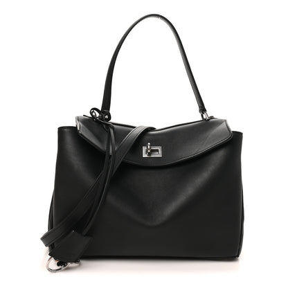 Balenciaga Natural Smooth Calfskin Small Rodeo Top Handle Handbag Black 1 of 10