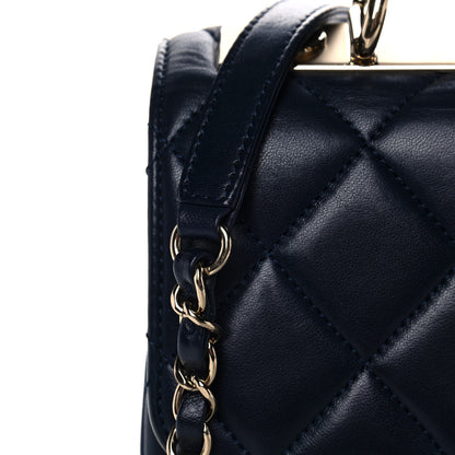 Chanel Lambskin Quilted Small Trendy CC Flap Dual Handle Bag Navy 12 of 15
