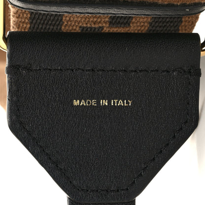 Fendi Ribbon Vitello Seta FF 1974 Adjustable Strap You Fango Marrone Black 4 of 5