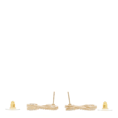 Chanel Crystal CC Earrings Gold Multicolor 3 of 5