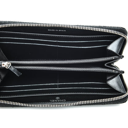 Chanel Caviar Quilted Large Gusset Zip Around Wallet Black 5 of 8