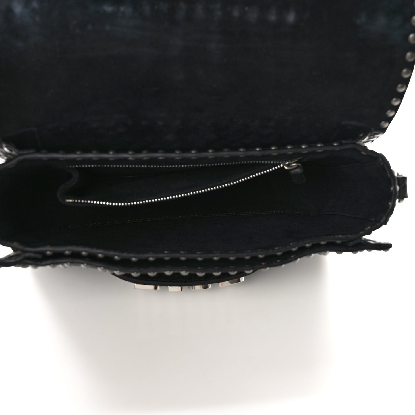 Calfskin Studded Dio(r)evolution Flap Bag Black