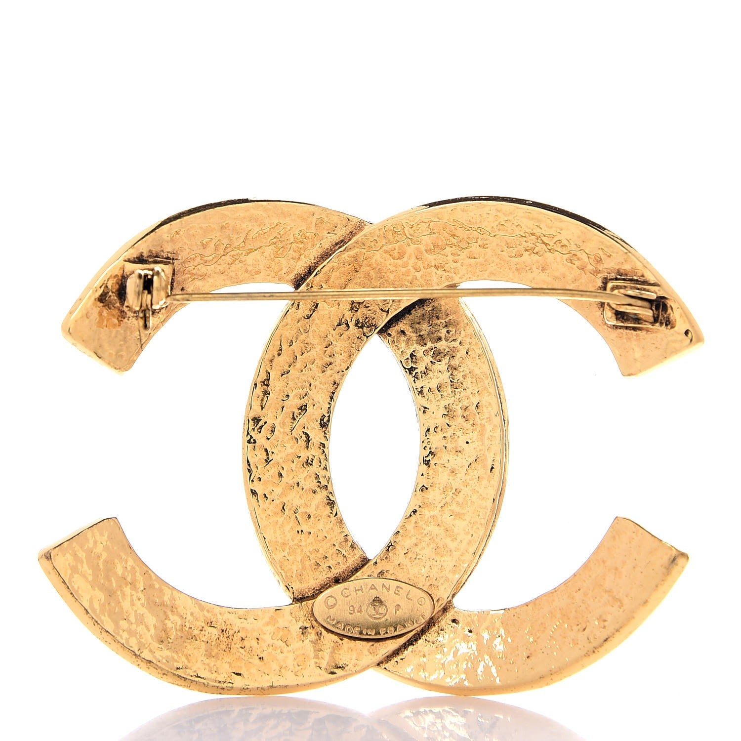 Chanel CC Large Brooch Gold 4 of 5