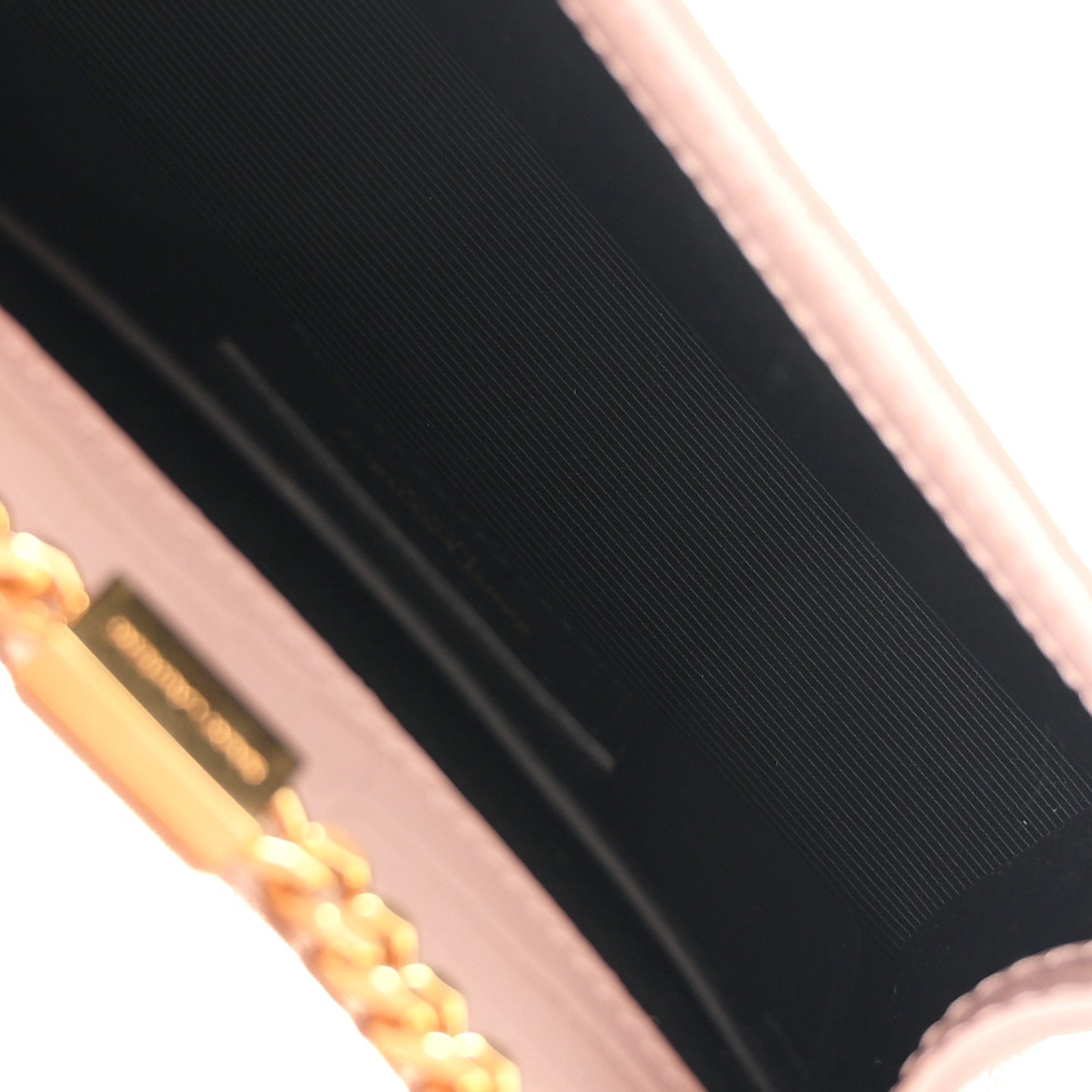 Calfskin Crocodile Embossed Small Classic Monogram Kate Tassel Satchel Light Pink
