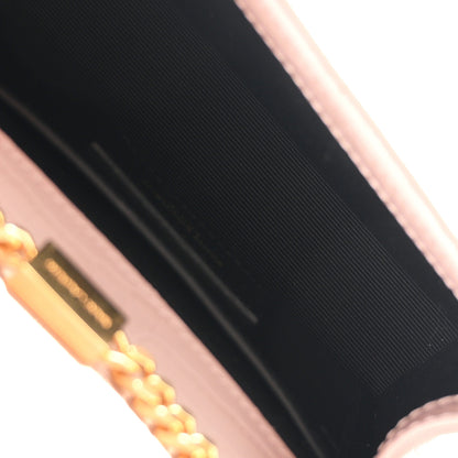 Saint Laurent Calfskin Crocodile Embossed Small Classic Monogram Kate Tassel Satchel Light Pink 4 of 8