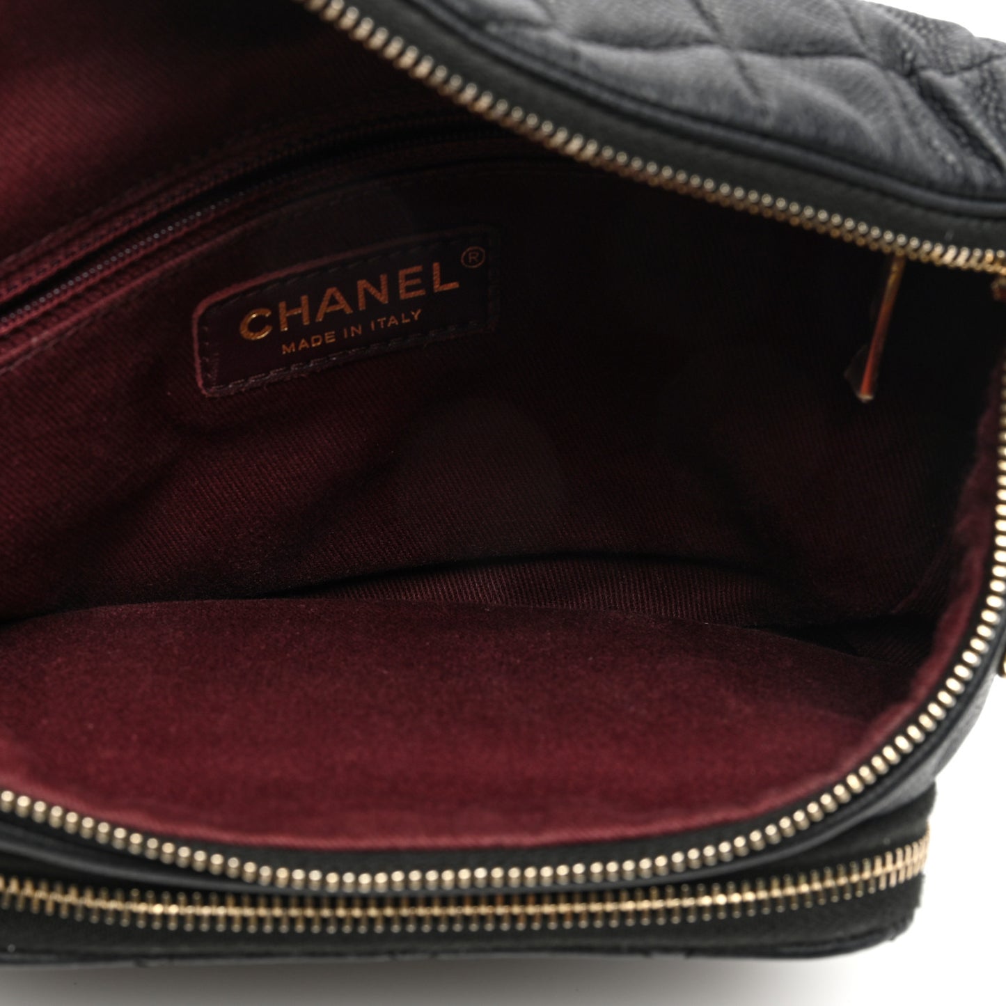 Caviar Quilted Business Affinity Waist Belt Bag Black