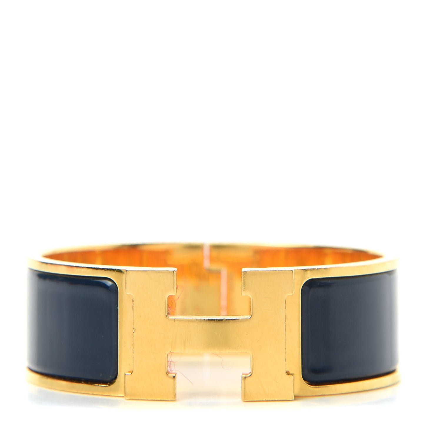 Enamel Wide Clic Clac H Bracelet PM Bleu Nuit