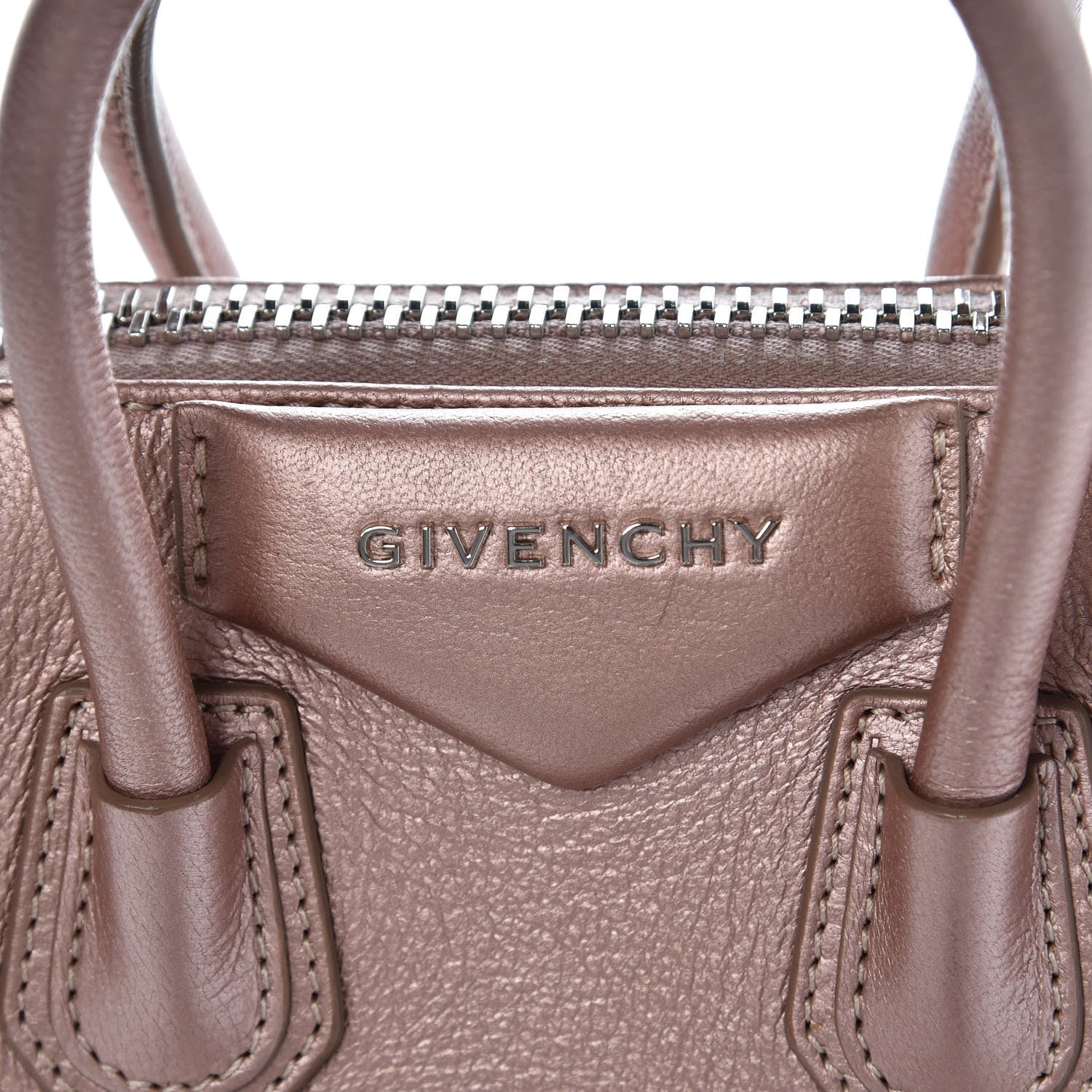 Givenchy Metallic Sugar Goatskin Mini Antigona Light Pink 10 of 10