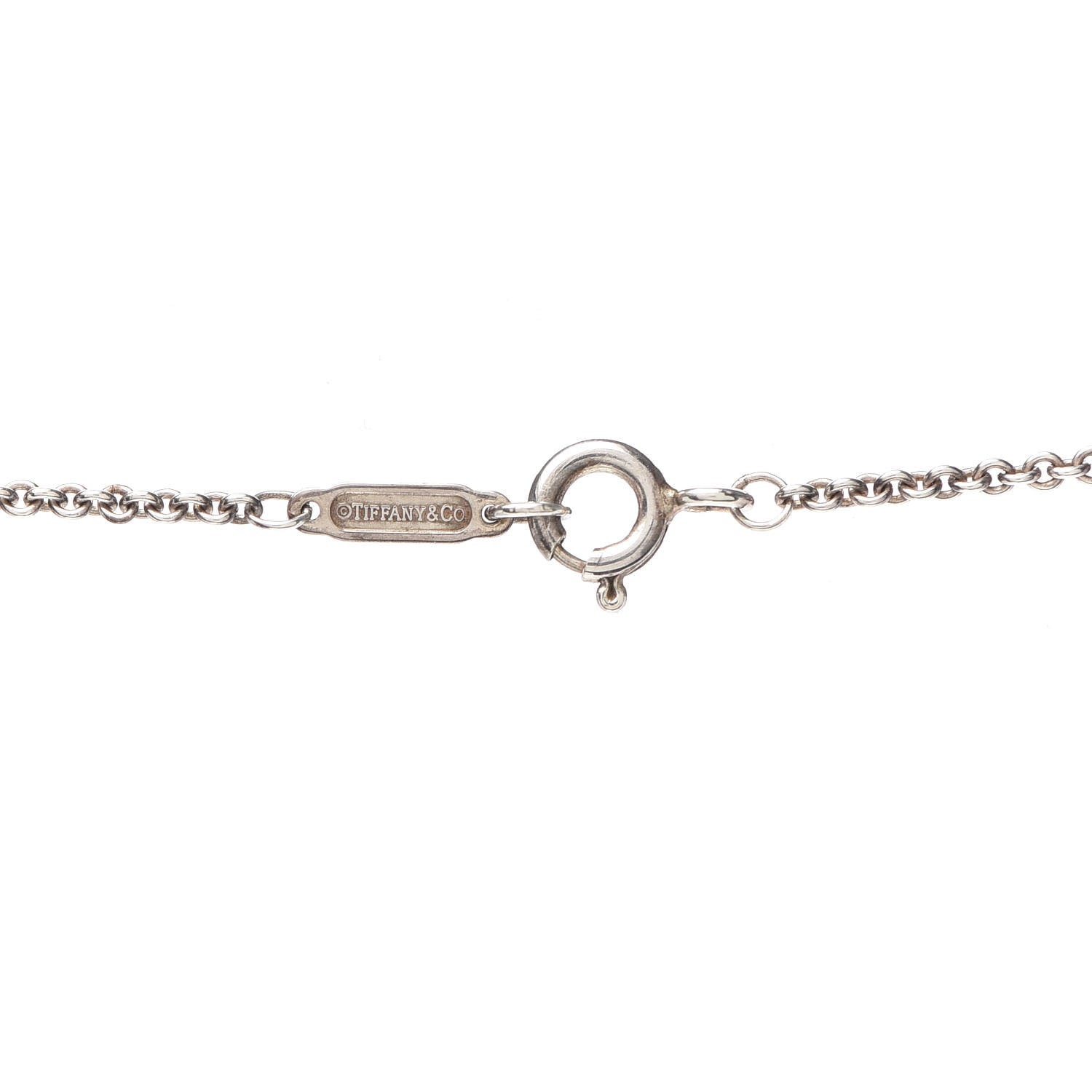Tiffany Sterling Silver Cushion Square Link Pendant Necklace 4 of 5