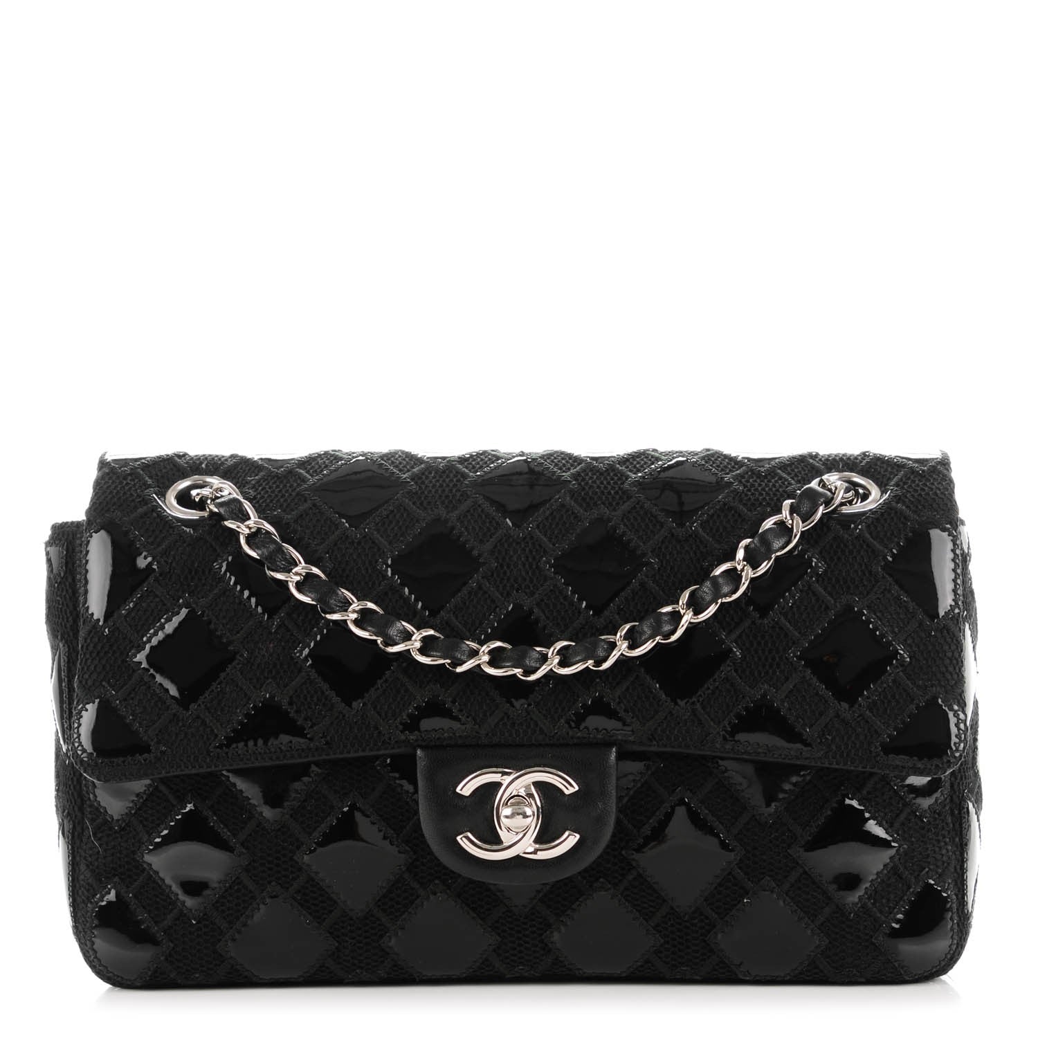 Chanel Vinyl Mesh Quilted Small Single Flap Black 1 of 8
