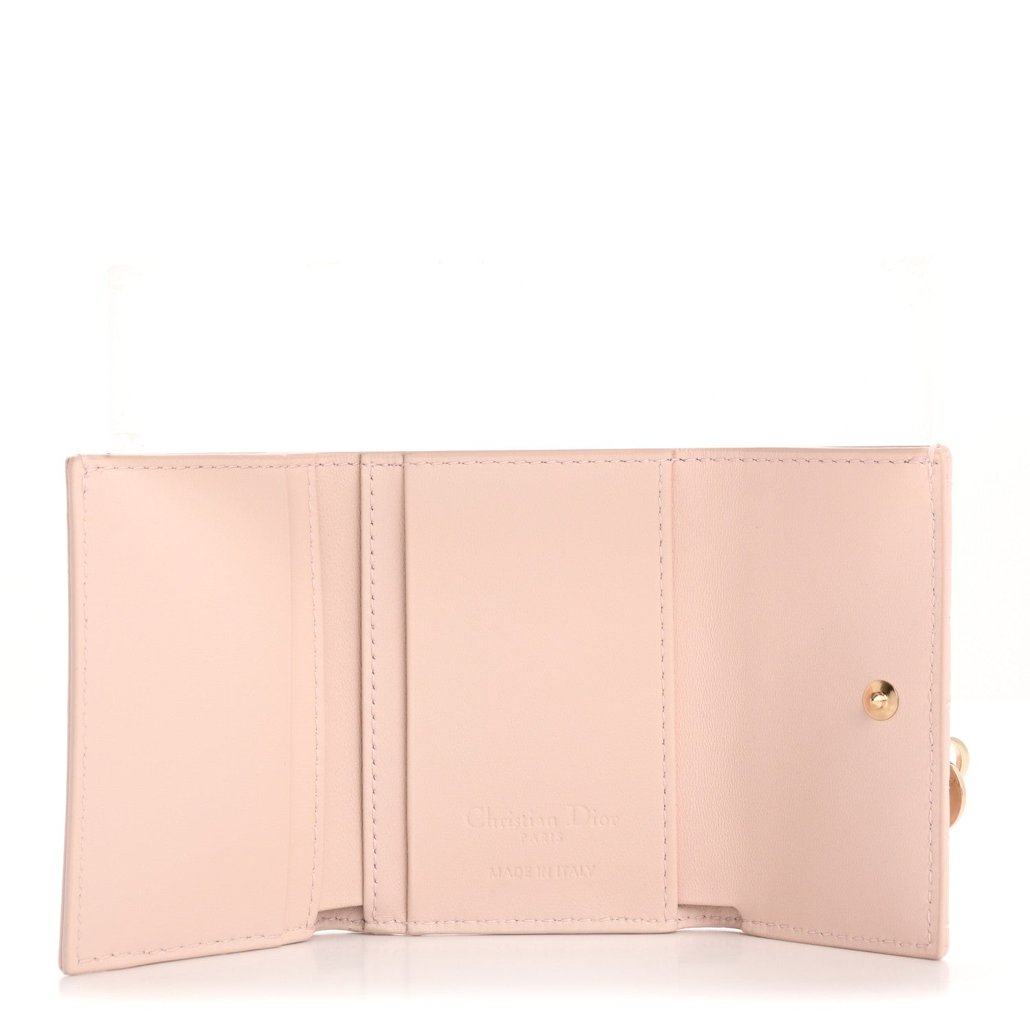 Christian Dior Lambskin Cannage My Dior Glycine Wallet Rose Poudre 5 of 7
