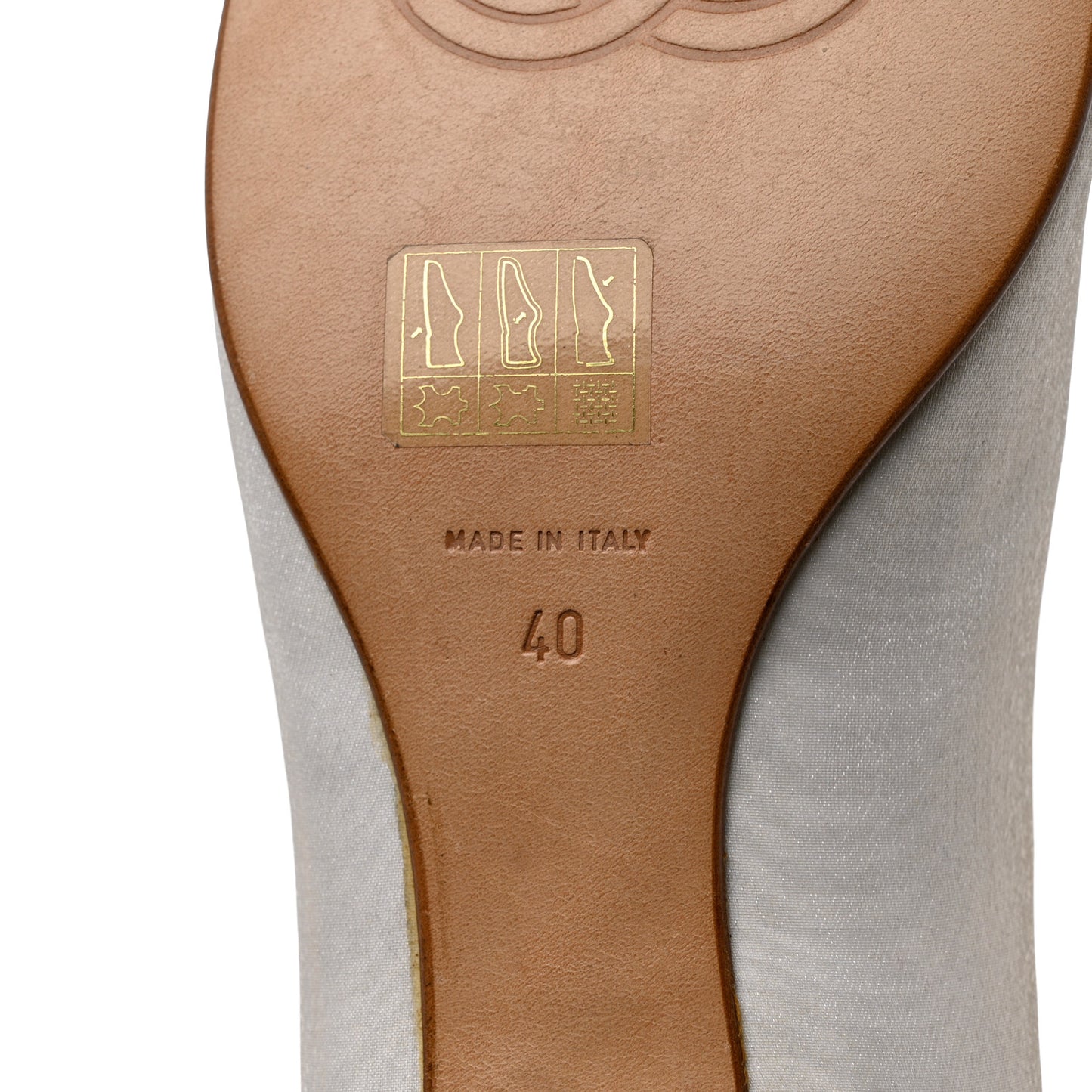 Satin Cap Toe Ballerina Ankle Wrap Flats 40 White Beige